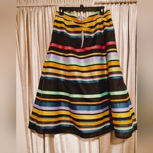 Frances Valentine Striped Mercer Midi Skirt, Size XL, NWT